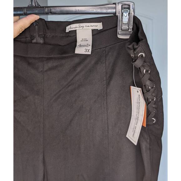 American Rag 3X Pants Faux-Suede Ponte Pants Leggings Trousers NWT Black Career - Picture 5 of 8